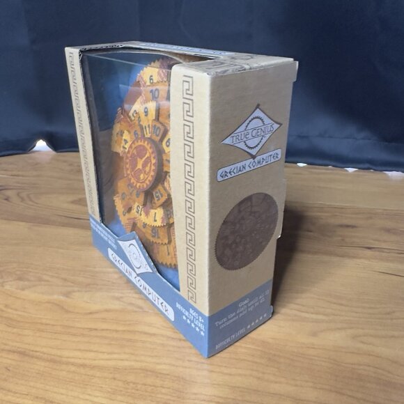 Greek Grecian Computer Brainteaser Wooden Puzzle True Genius Wood 3D Teaser Dad - Picture 9 of 10
